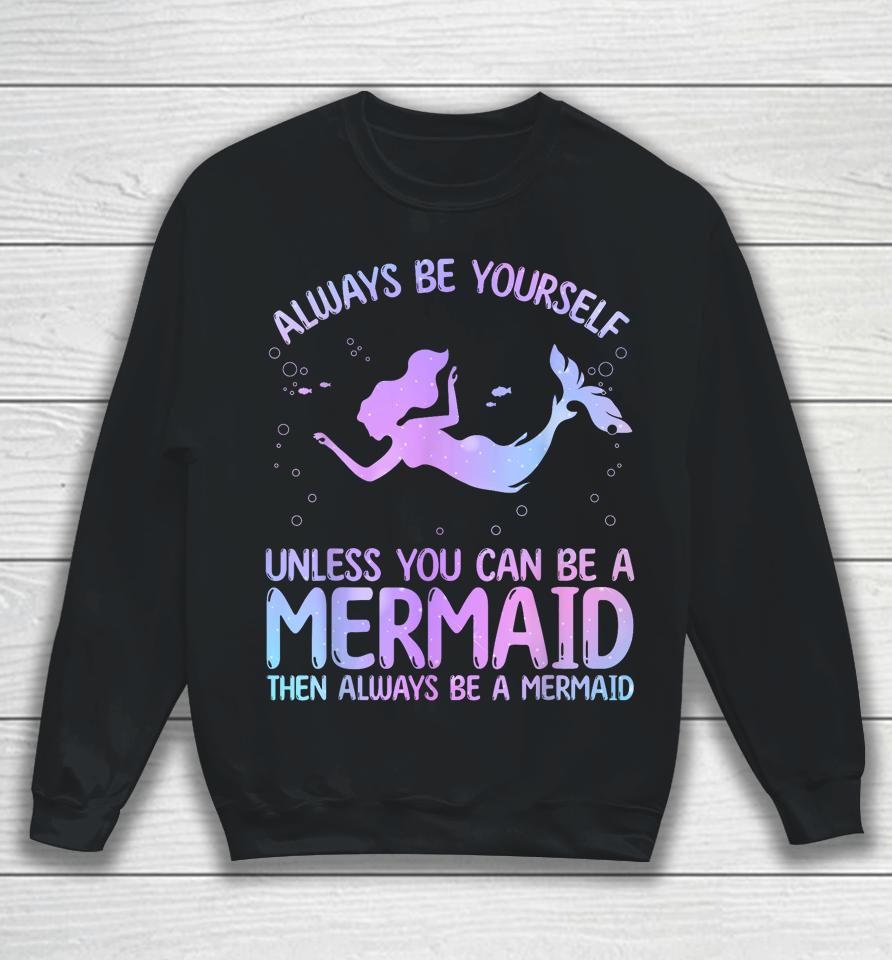 Cute Mermaid Art For Women Girls Sea Creature Mermaid Lover Sweatshirt