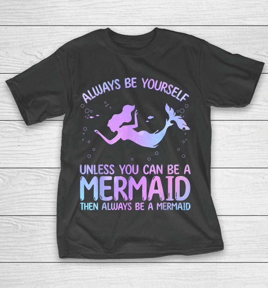 Cute Mermaid Art For Women Girls Sea Creature Mermaid Lover T-Shirt