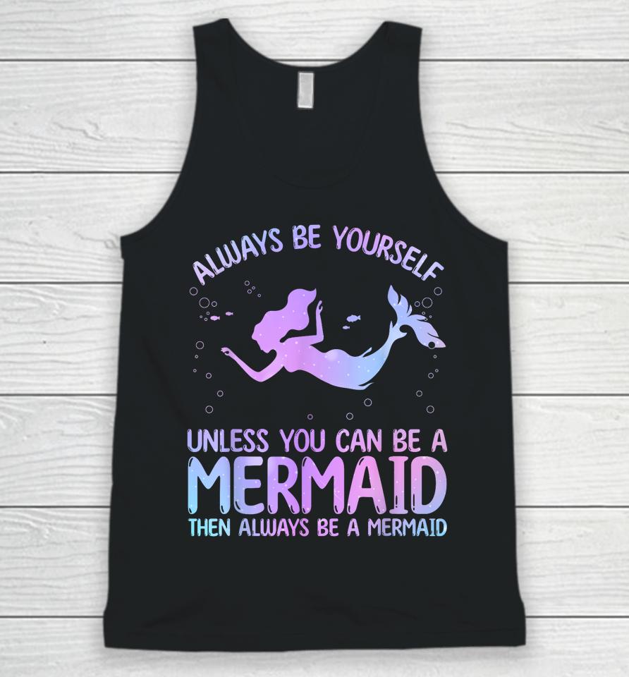 Cute Mermaid Art For Women Girls Sea Creature Mermaid Lover Unisex Tank Top