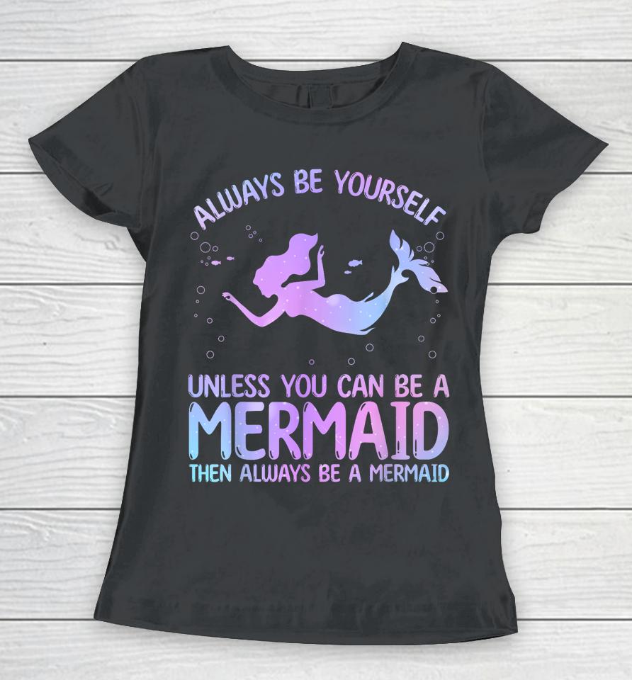 Cute Mermaid Art For Women Girls Sea Creature Mermaid Lover Women T-Shirt