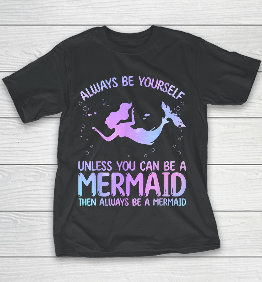 Cute Mermaid Art For Women Girls Sea Creature Mermaid Lover Youth T-Shirt