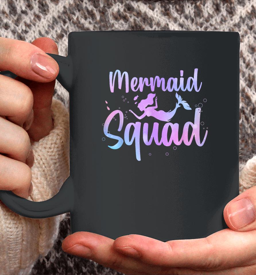 Cute Mermaid For Women Girls Kids Sea Mermaid Birthday Squad Coffee Mug