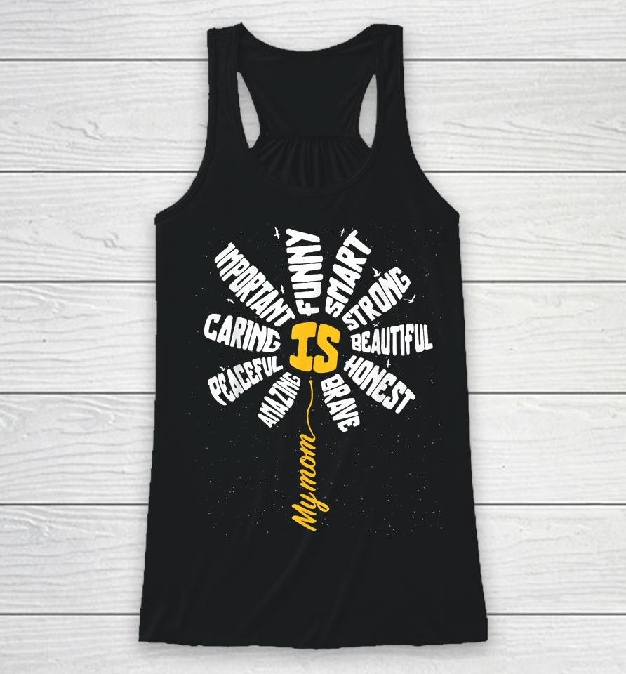 Cute Mother's Day Sunflower For Mama Mommy Summer Tee Racerback Tank