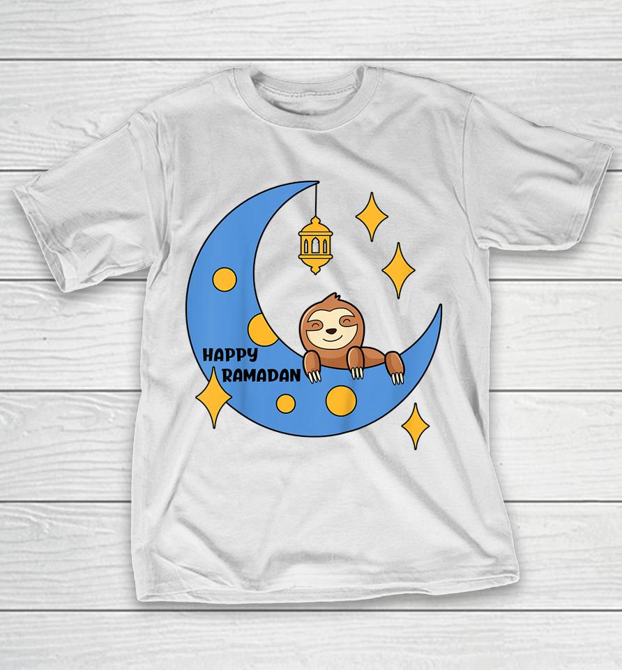 Cute Sloth Ramadan Mubarak Ramadan Kareem Eid Mubarak T-Shirt
