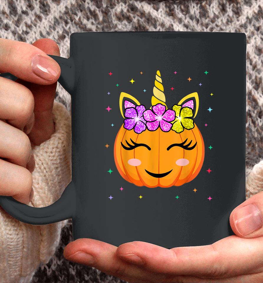 Cute Unicorn Pumpkin Halloween Coffee Mug