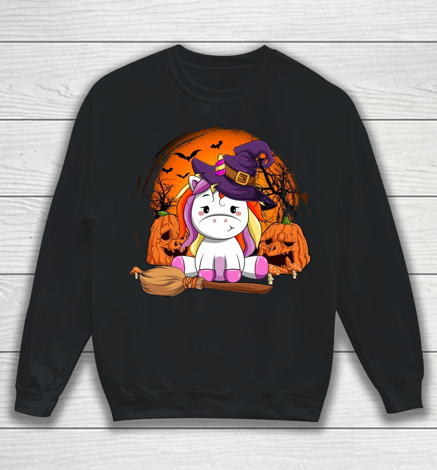 Cute Unicorn Pumpkin Halloween Thanksgiving Halloween Gifts Sweatshirt