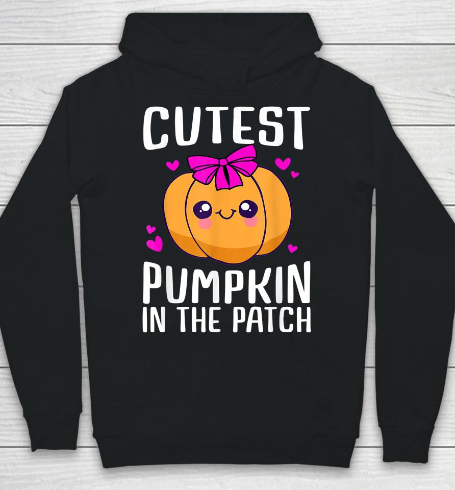 Cutest Pumpkin In The Patch Funny Girls Halloween Hoodie