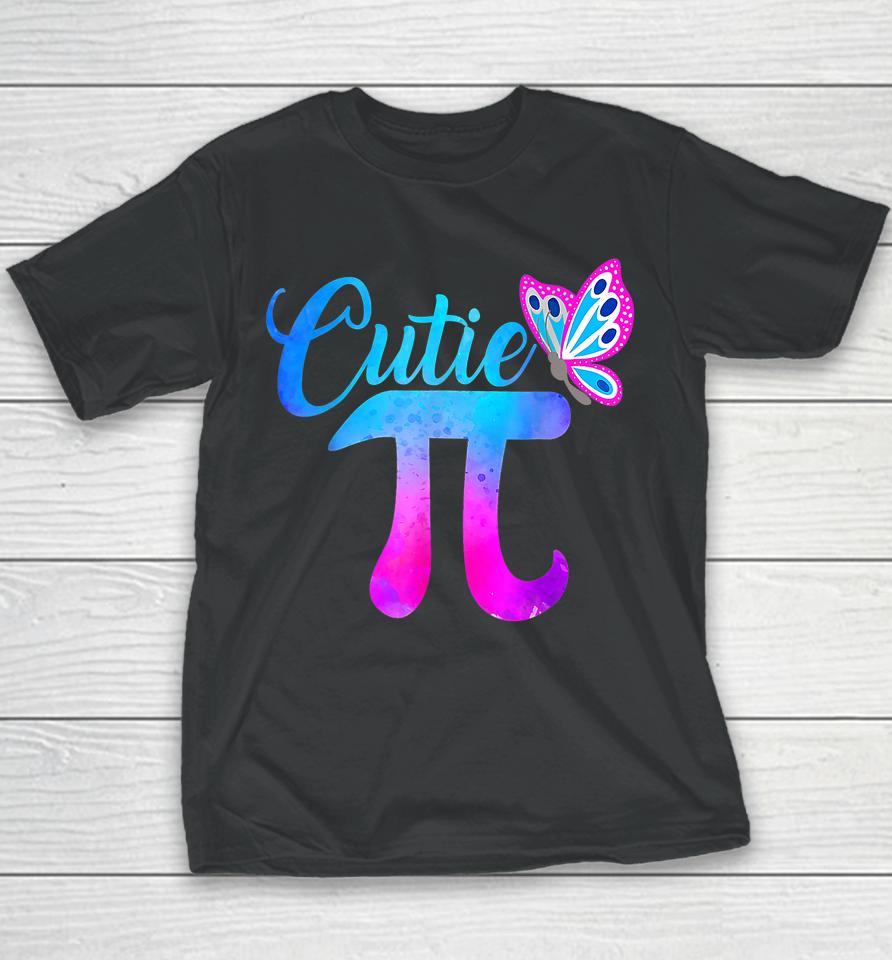 Cutie Pi Math Butterfly Pi Day Youth T-Shirt