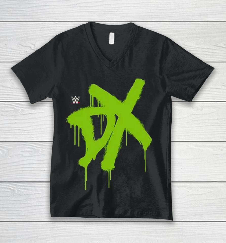D Generation X Ripple Junction Spray Paint Logo Graphic Unisex V-Neck T-Shirt