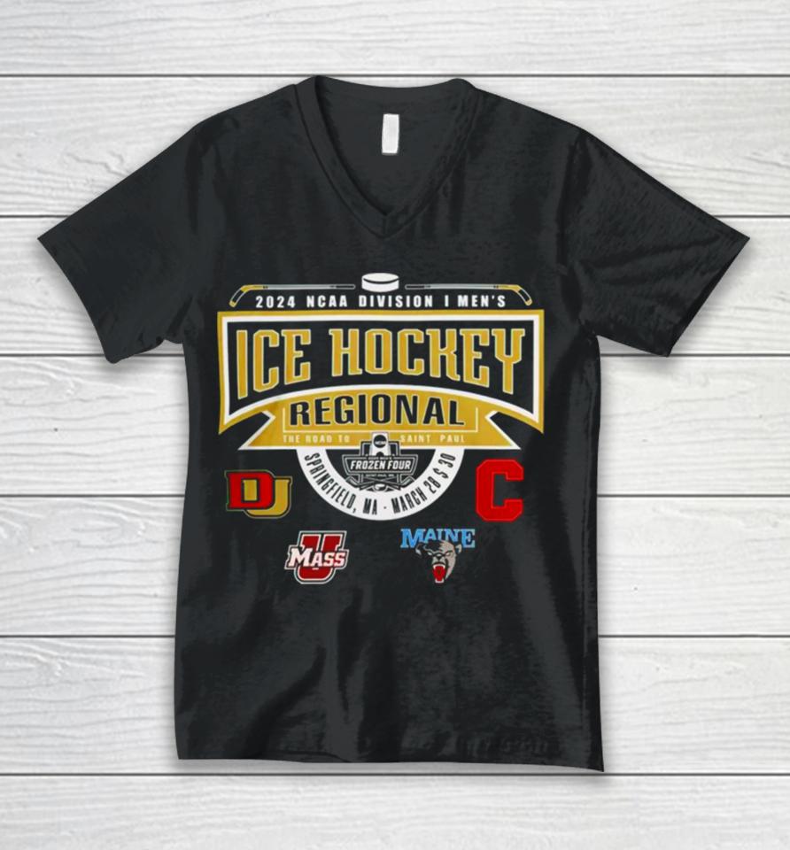 D I Men’s Ice Hockey Regional Springfield Champion Unisex V-Neck T-Shirt