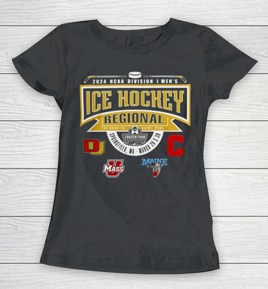 D I Men’s Ice Hockey Regional Springfield Champion Women T-Shirt