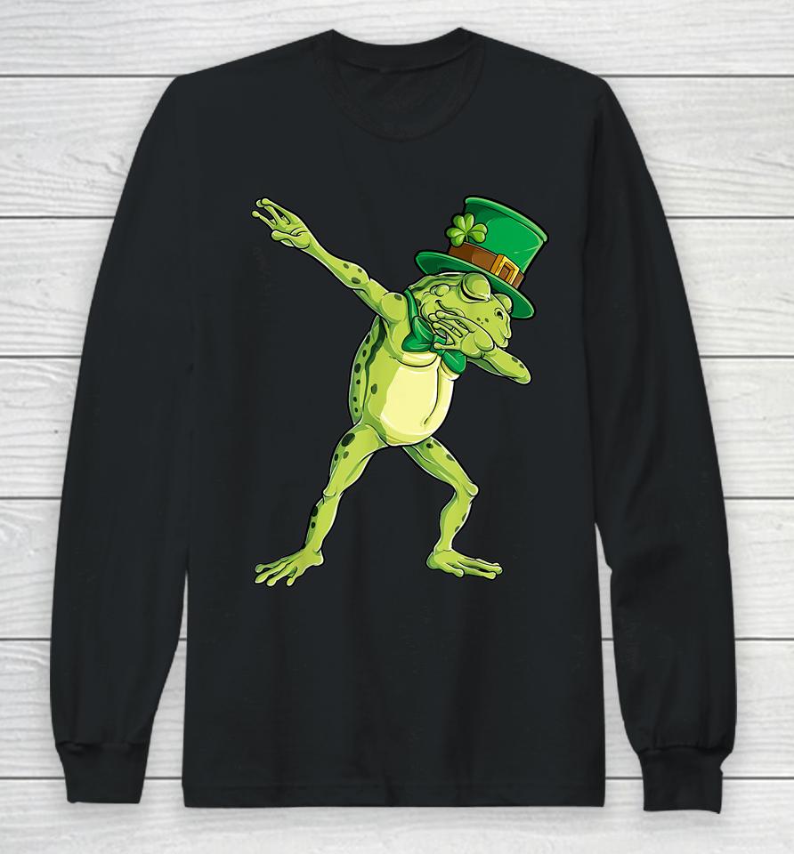 Dabbing Frog St Patrick's Day Long Sleeve T-Shirt