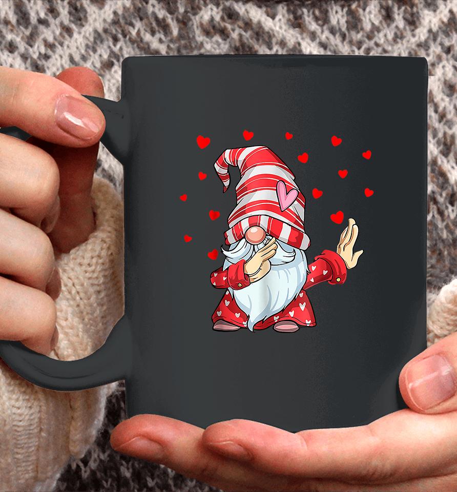 Dabbing Gnome Heart Happy Valentines Day Coffee Mug