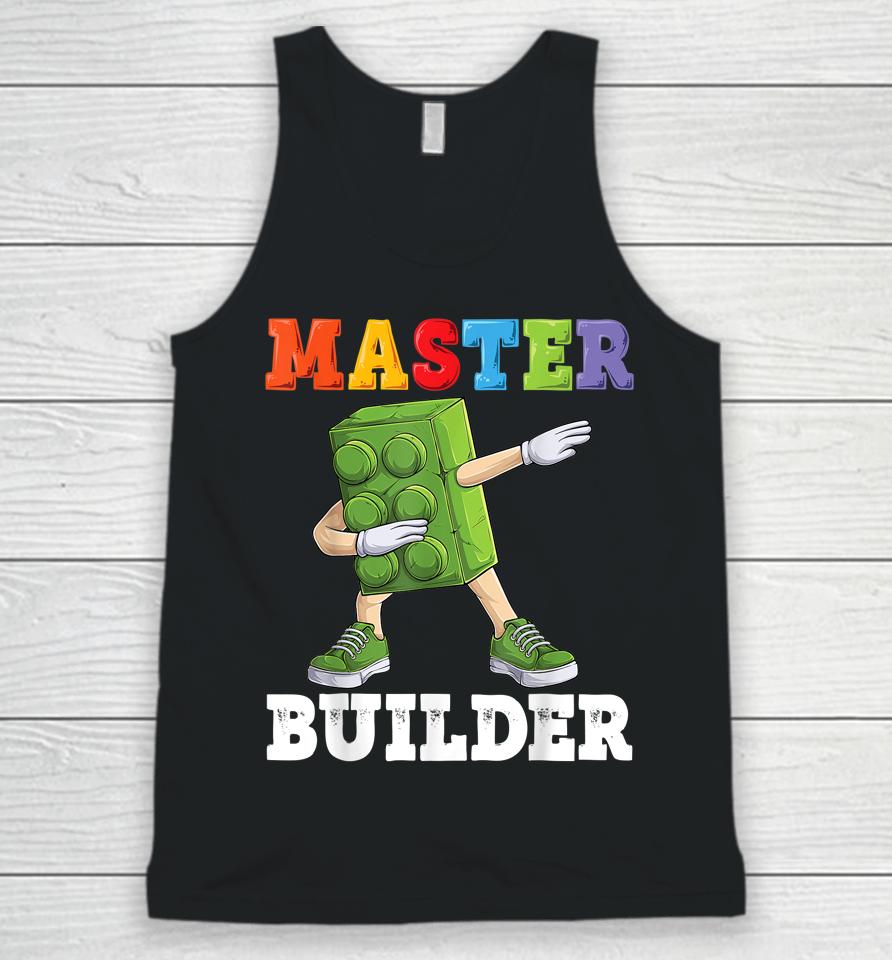 Dabbing Kids Master Builder Funny Building Blocks Bricks Unisex Tank Top