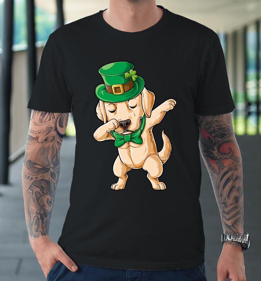 Dabbing Labrador St Patrick's Day Boys Kids Leprechaun Dog Premium T-Shirt