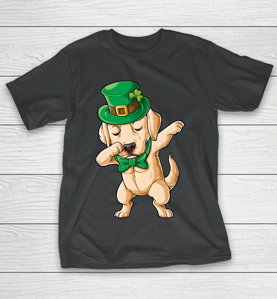Dabbing Labrador St Patrick's Day Boys Kids Leprechaun Dog T-Shirt