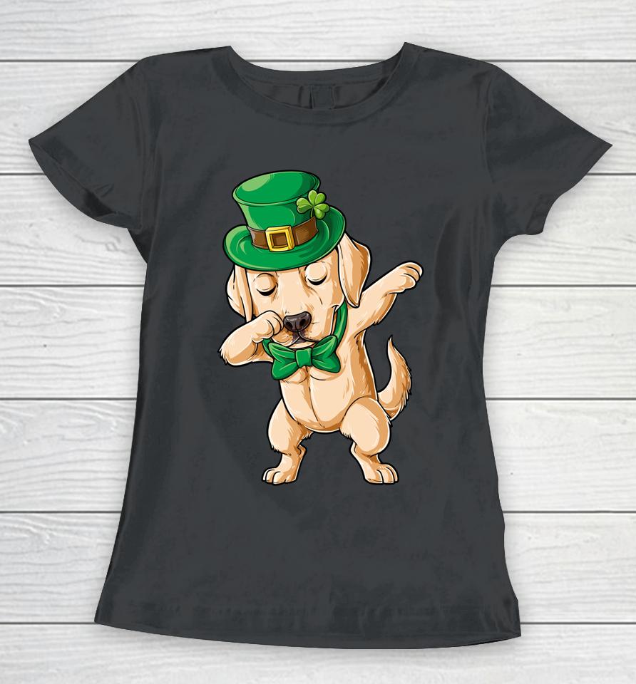 Dabbing Labrador St Patrick's Day Boys Kids Leprechaun Dog Women T-Shirt