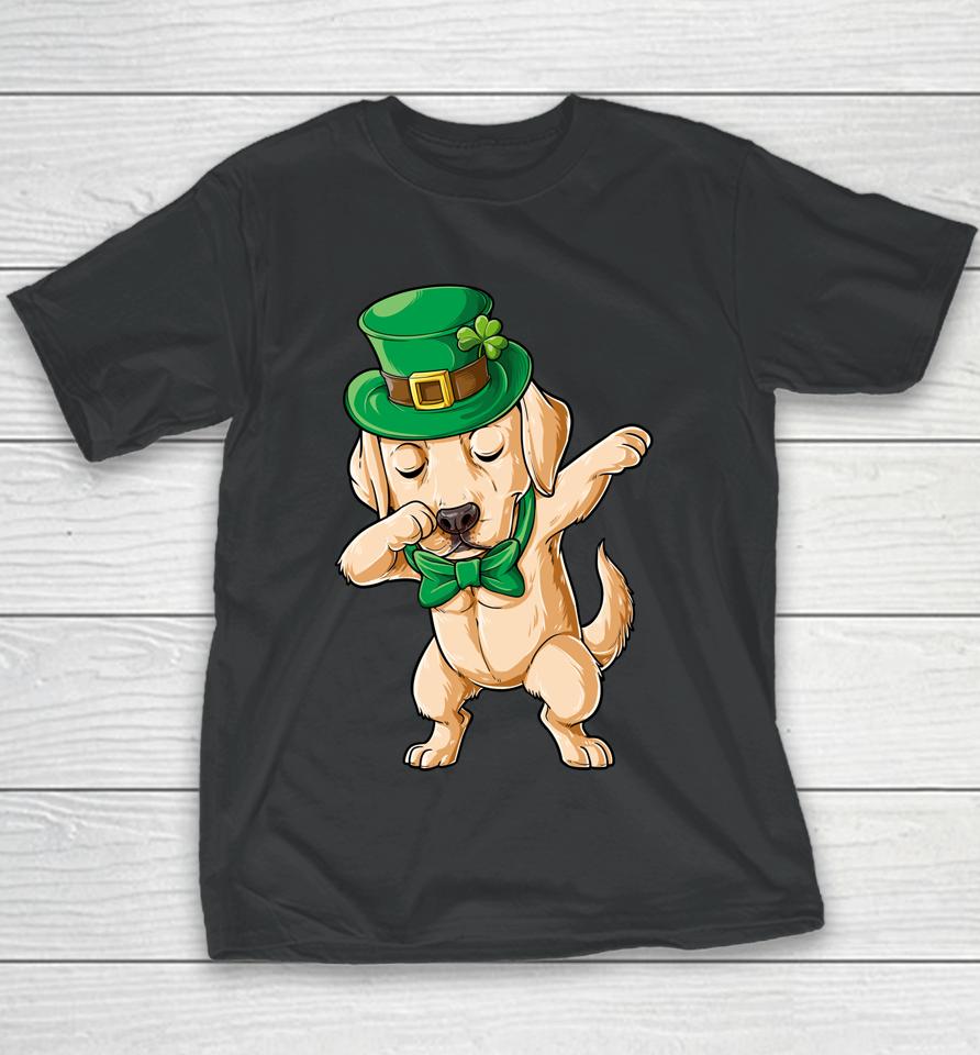 Dabbing Labrador St Patrick's Day Boys Kids Leprechaun Dog Youth T-Shirt