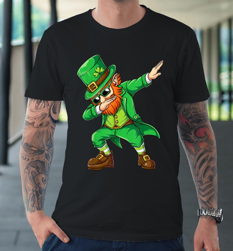 Dabbing Leprechaun Funny Gifts Men Kids Boys St Patricks Day Premium T-Shirt