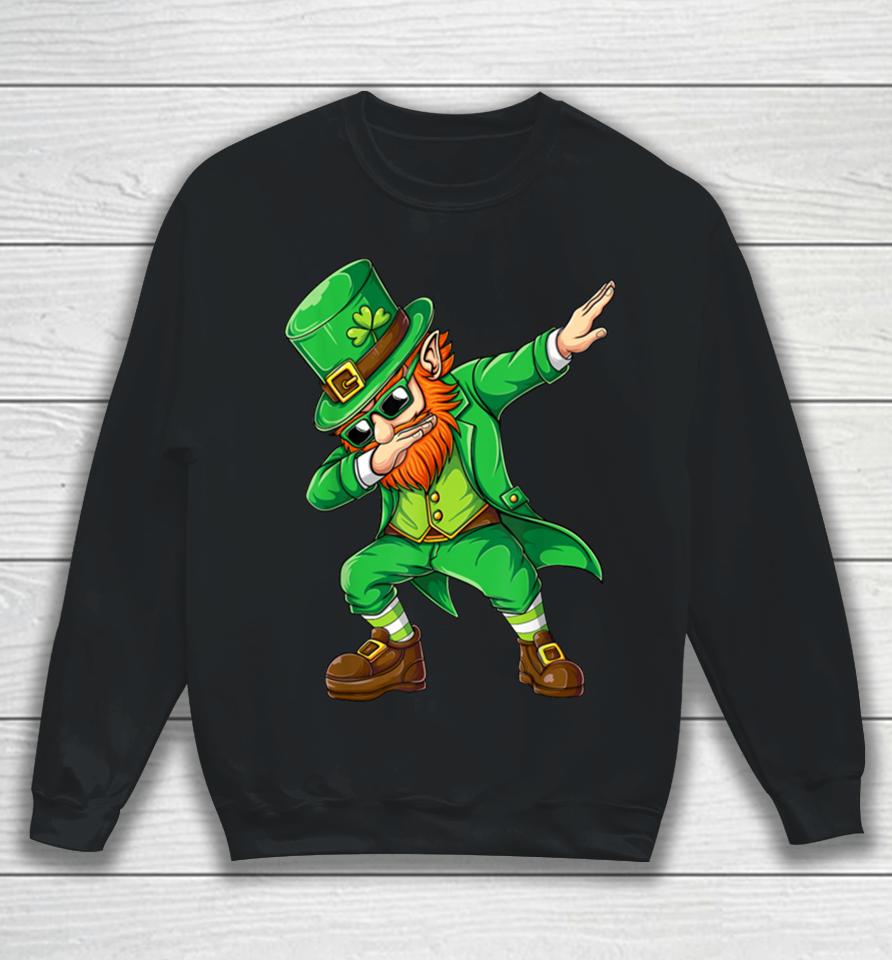 Dabbing Leprechaun Funny Gifts Men Kids Boys St Patricks Day Sweatshirt