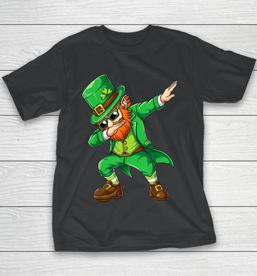 Dabbing Leprechaun Funny Gifts Men Kids Boys St Patricks Day Youth T-Shirt