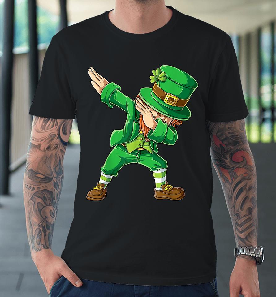 Dabbing Leprechaun Kids St Patrick's Day Premium T-Shirt