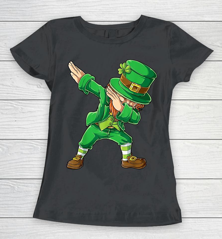 Dabbing Leprechaun Kids St Patrick's Day Women T-Shirt