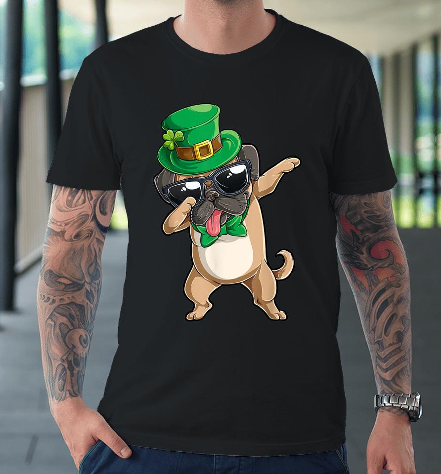 Dabbing Pug St Patrick's Day Boys Kids Leprechaun Dog Lover Premium T-Shirt