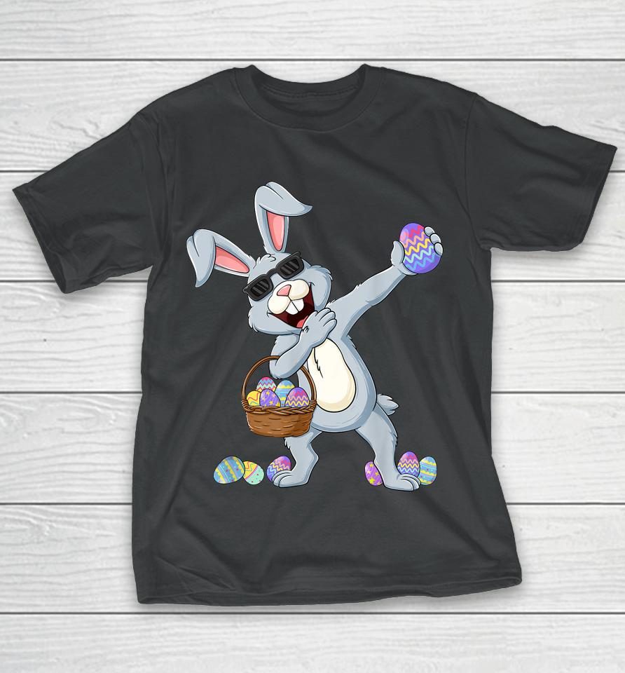 Dabbing Rabbit Bunny Eggs Kids Easter Day T-Shirt
