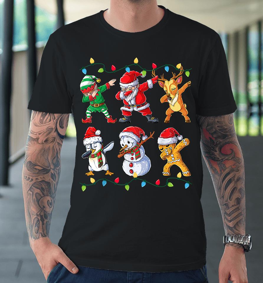 Dabbing Santa Elf Friends Christmas Premium T-Shirt