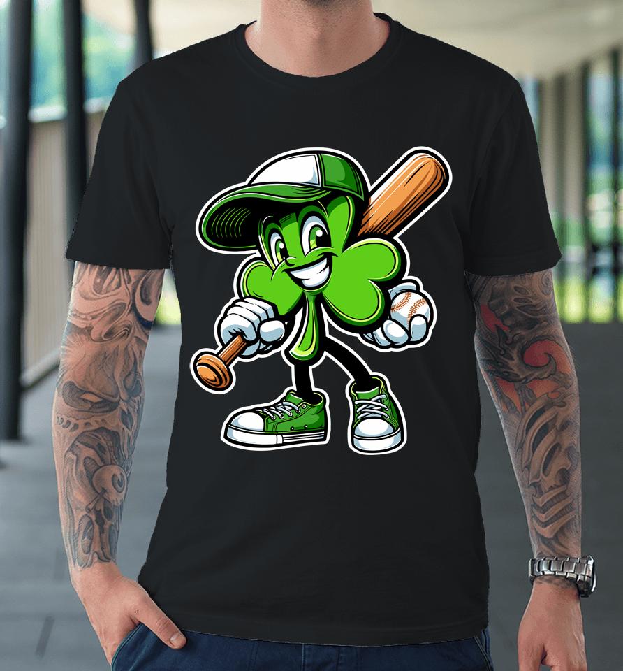 Dabbing Shamrock Baseball Boys Girls St Patricks Day Premium T-Shirt