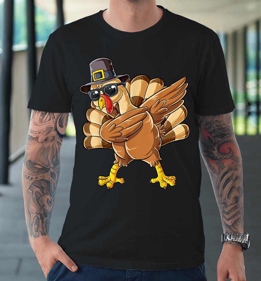 Dabbing Turkey Thanksgiving Day Funny Premium T-Shirt