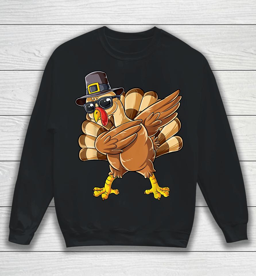 Dabbing Turkey Thanksgiving Day Funny Sweatshirt