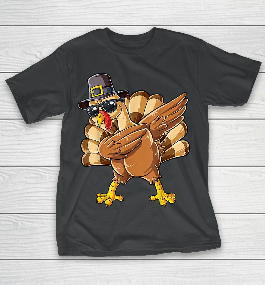 Dabbing Turkey Thanksgiving Day Funny T-Shirt