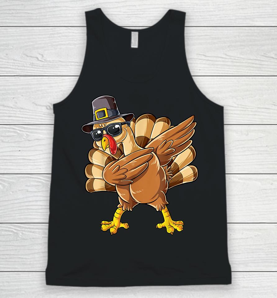 Dabbing Turkey Thanksgiving Day Funny Unisex Tank Top