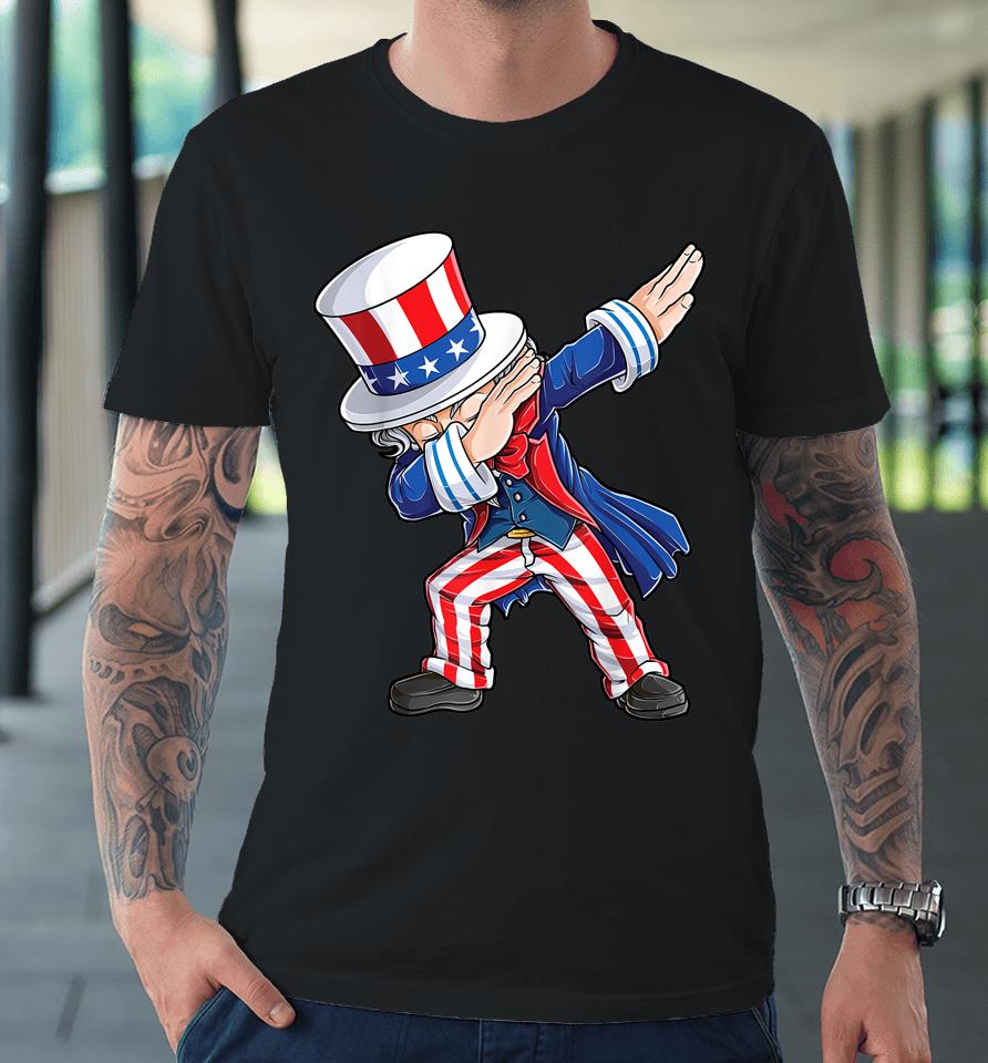 Dabbing Uncle Sam 4Th Of July Kids Boys Men Gifts Premium T-Shirt