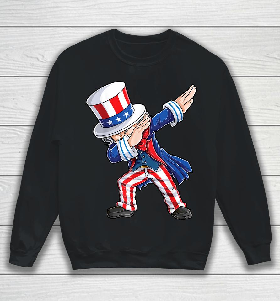 Dabbing Uncle Sam 4Th Of July Kids Boys Men Gifts Sweatshirt