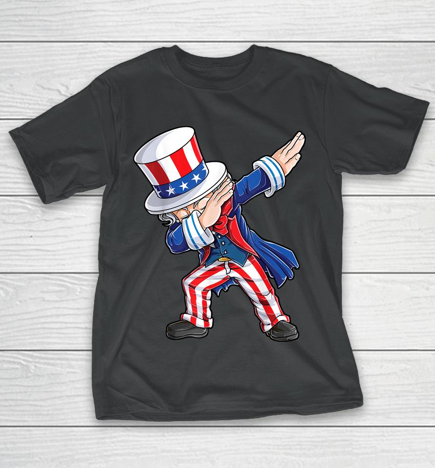 Dabbing Uncle Sam 4Th Of July Kids Boys Men Gifts T-Shirt