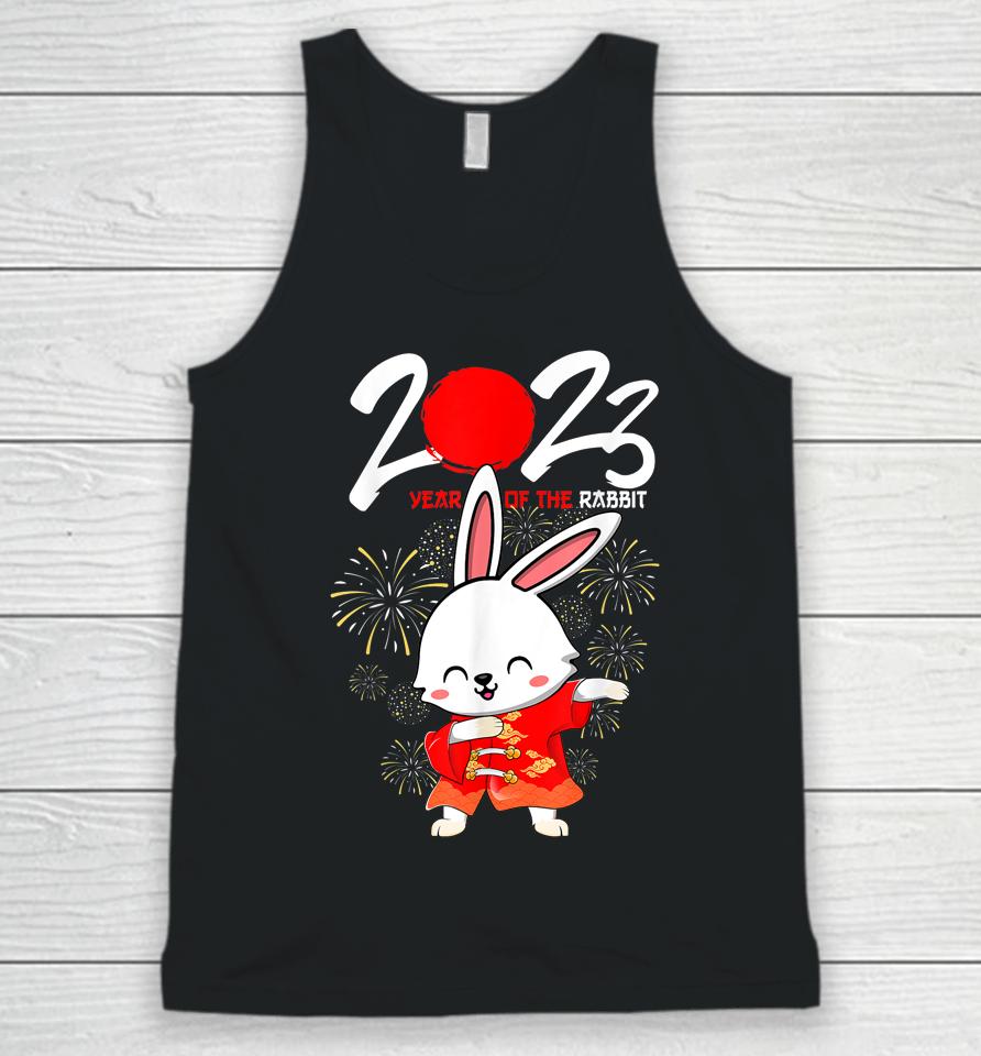 Dabbing Year Of The Rabbit Happy Chinese New Year 2023 Unisex Tank Top
