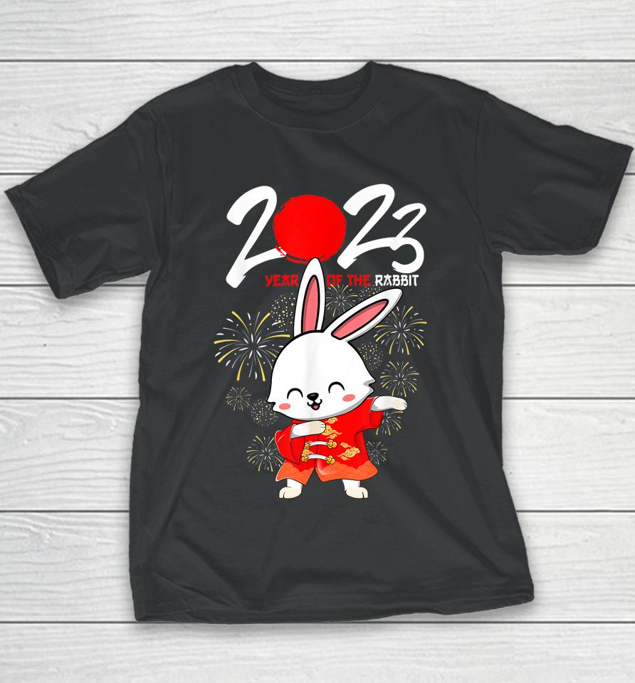Dabbing Year Of The Rabbit Happy Chinese New Year 2023 Youth T-Shirt