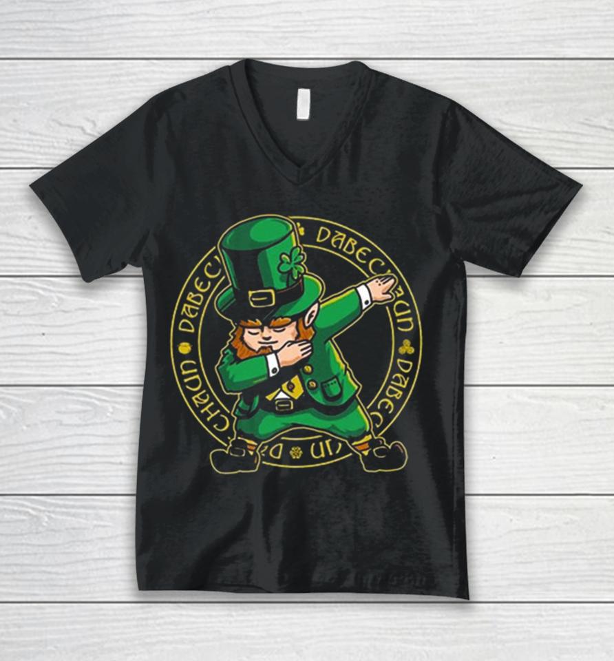 Dabechaun Dabbing Leprechaun St Patrick’s Day Unisex V-Neck T-Shirt