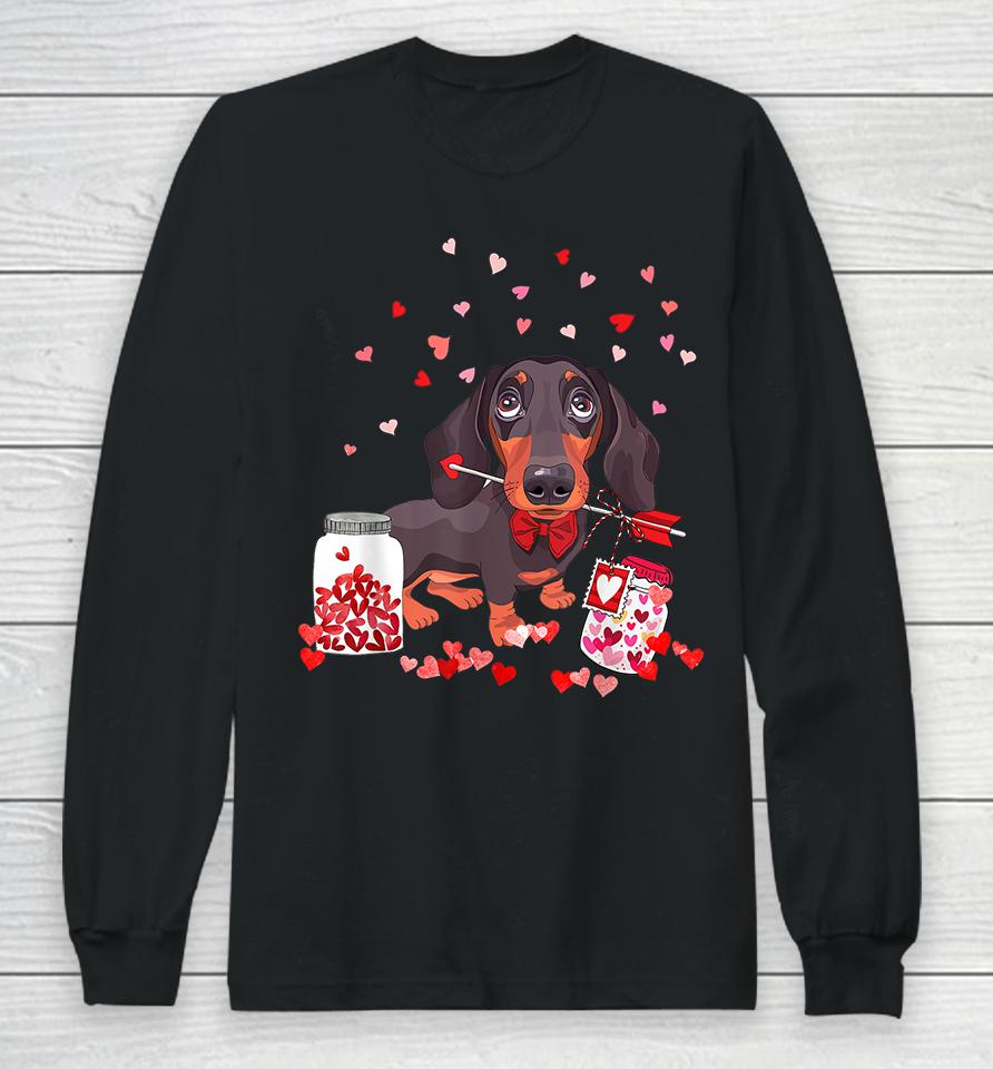 Dachshund Dog Valentine's Day Long Sleeve T-Shirt