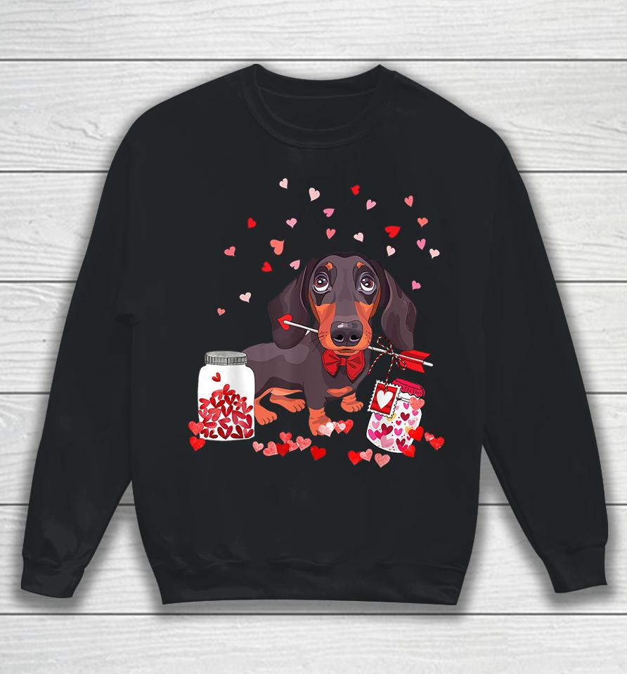 Dachshund Dog Valentine's Day Sweatshirt