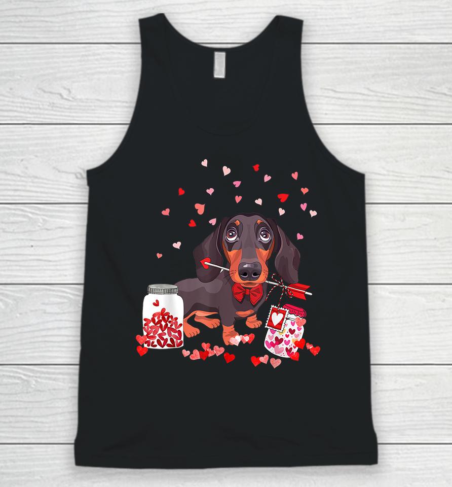 Dachshund Dog Valentine's Day Unisex Tank Top