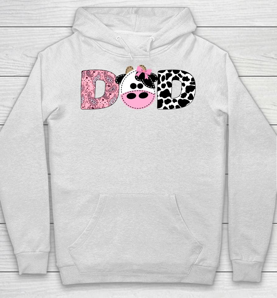 Dad Of The Birthday For Girl Cow Farm Birthday Cow Daddy 1St Hoodie