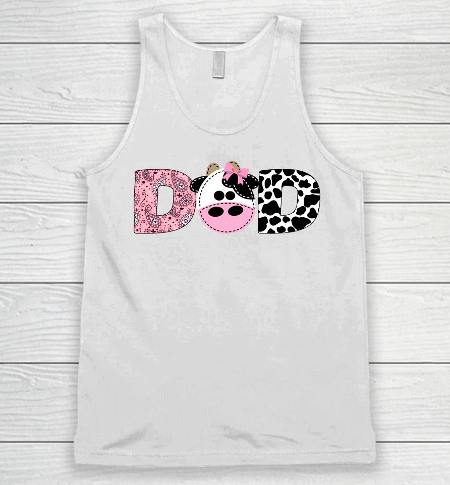 Dad Of The Birthday For Girl Cow Farm Birthday Cow Daddy 1St Unisex Tank Top