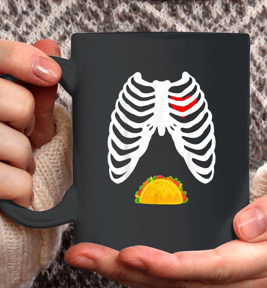 Dad Skeleton Halloween Taco Pregnancy Coffee Mug
