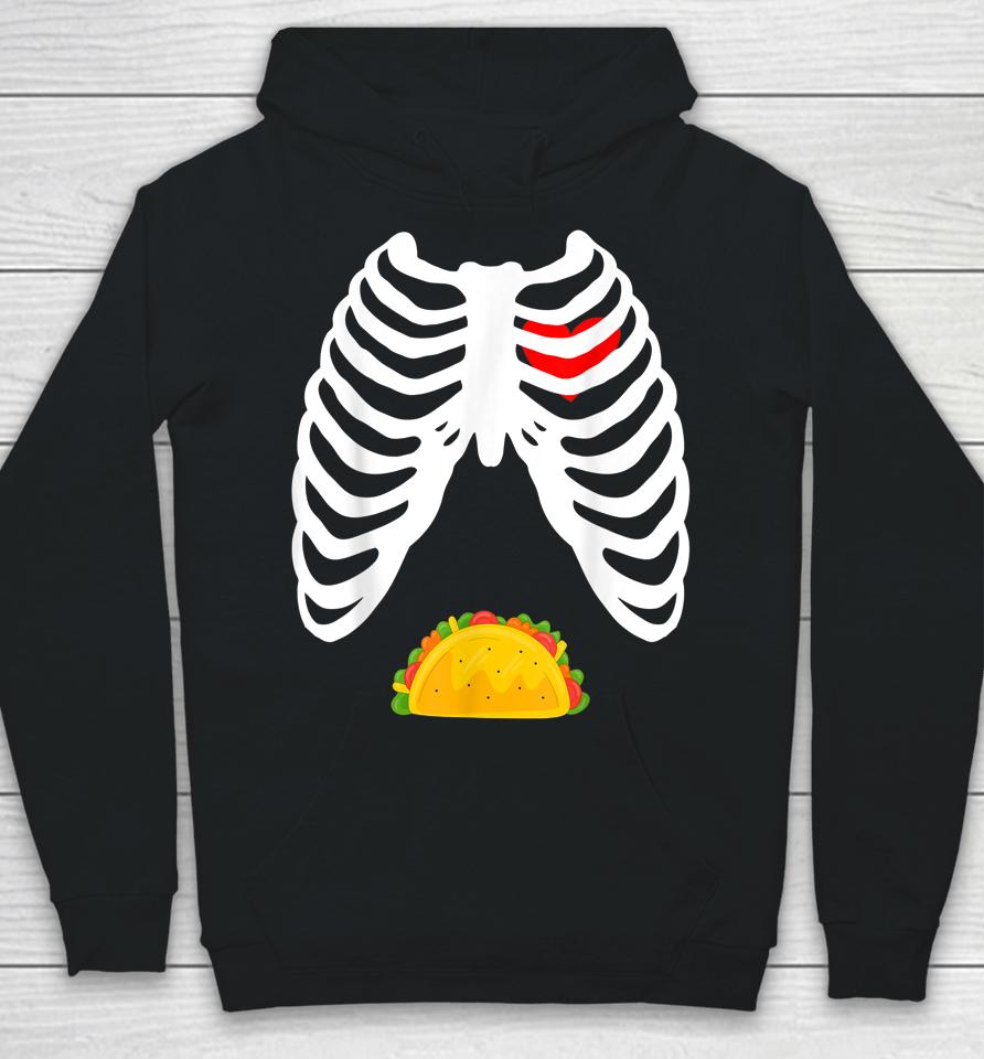 Dad Skeleton Halloween Taco Pregnancy Hoodie