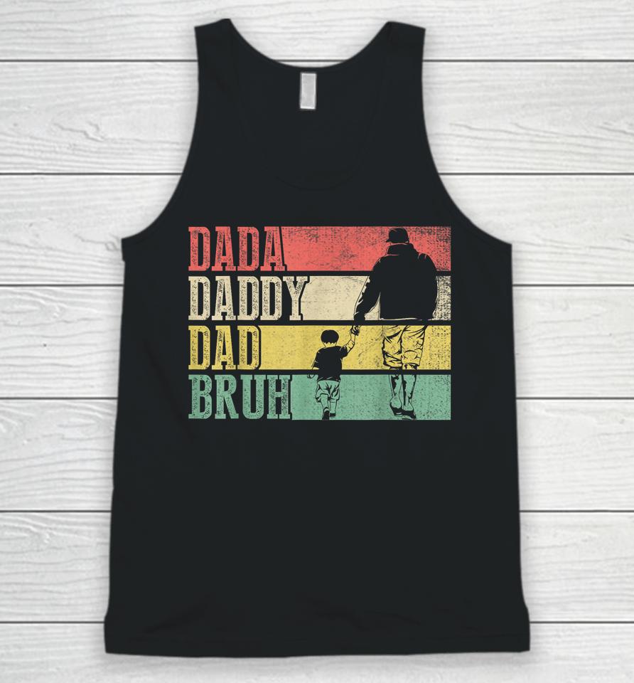 Dada Daddy Dad Bruh Fathers Day Vintage Funny Father Unisex Tank Top