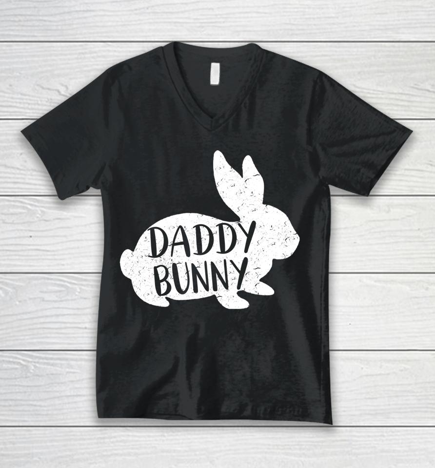 Daddy Bunny Cute Matching Family Easter Unisex V-Neck T-Shirt